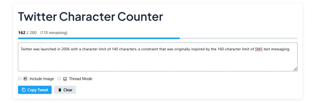 twitter character counting image